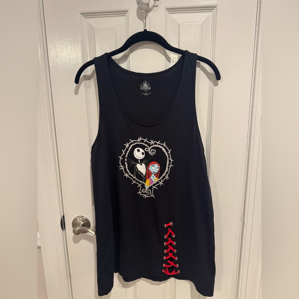 Disney Parks Jack and Sally tank top